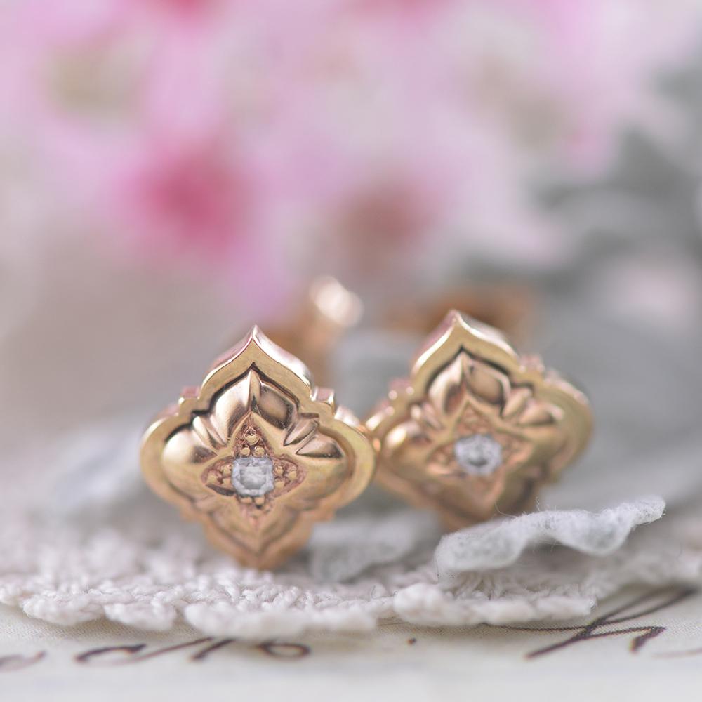 Nevaeh 9ct Yellow Gold Diamond Stud Earrings – To Hold And To Have