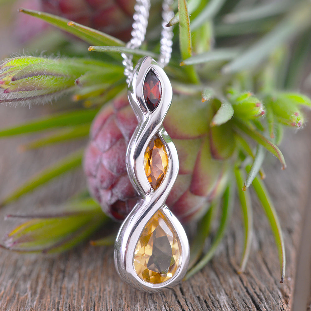 Citrine stone pendant deals