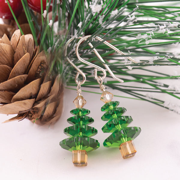 Crystal Cristmas Tree Earrings