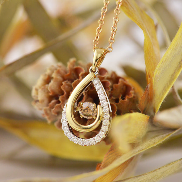 Dancing Diamond Chocolate Diamond Pendant