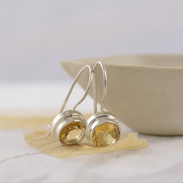 Citrine Silver Earrlngs
