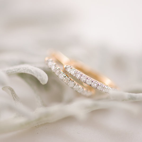 9ct Yellow Gold Diamond set huggie earrings
