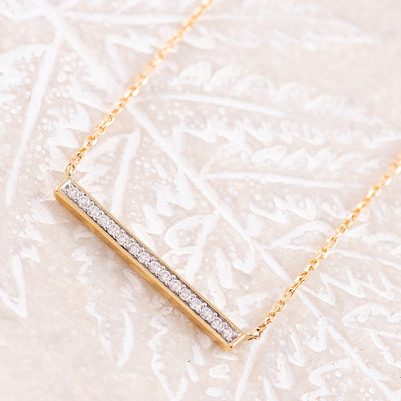 Diamond Bar Necklace