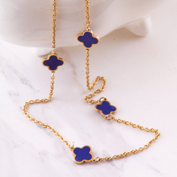 Italian Lapis Gold Necklace