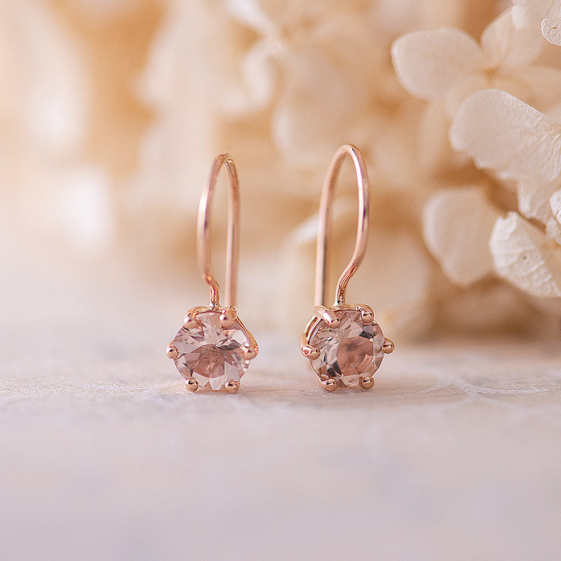 Rose Gold Morganite Earrings