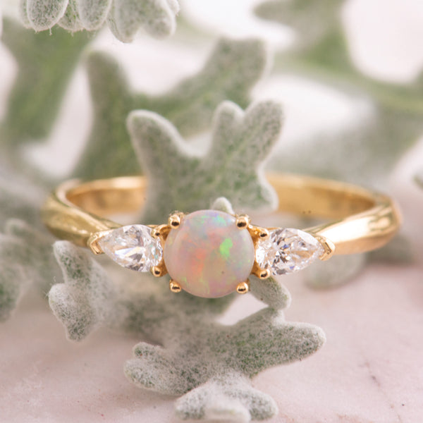 Opal & Diamond Ring