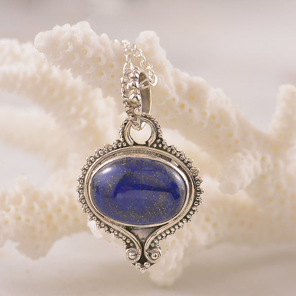 Sterling Silver Lapis Pendant