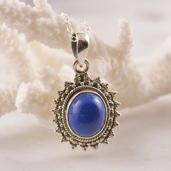 Sterling Silver Lapis Pendant