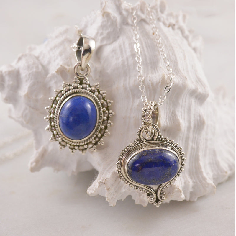 Sterling Silver Lapis Pendant