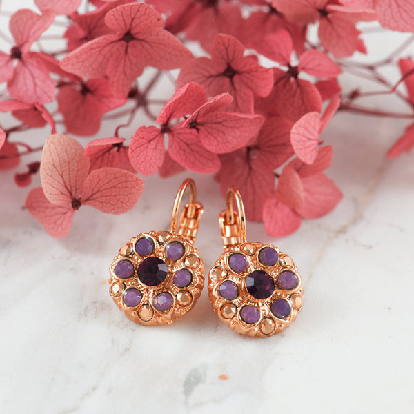 Purple and Grape vintage style Earrings