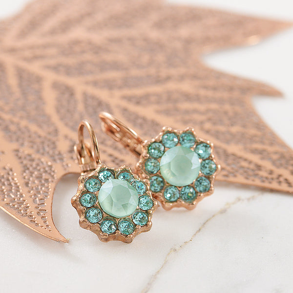 Mariana Teal Blue Crystal Earrings