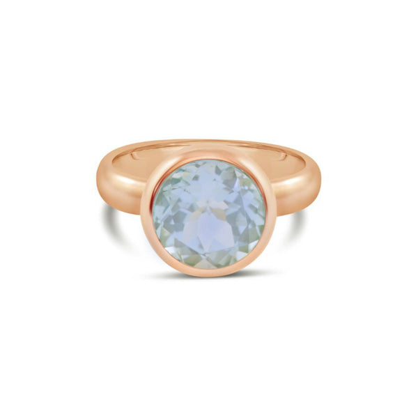 9ct Yellow Gold Round Brilliant Cut Topaz Ring