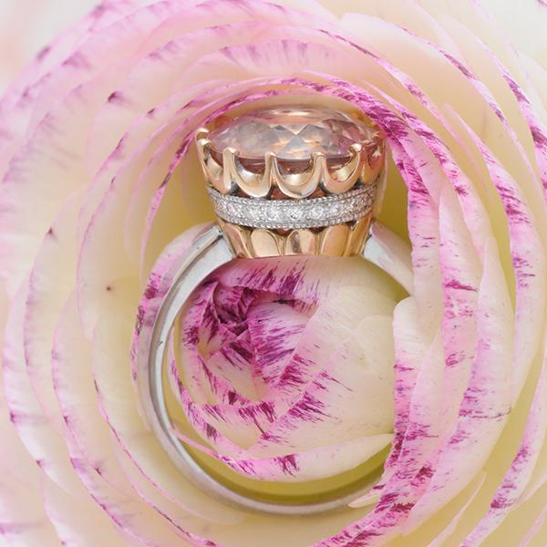 Camelot Morganite and Diamond Ring