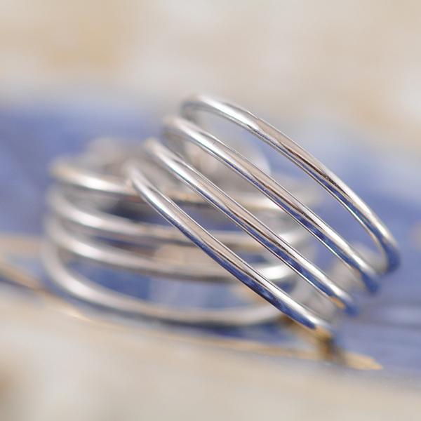 Creole Stud Earrings in 9k White Gold