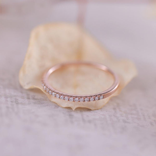 Diamond Wedder Ring in 9ct Rose Gold