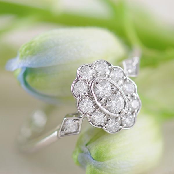 Diamond Engagement Ring Vintage Inspired