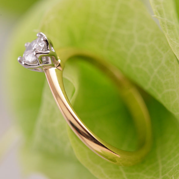 18ct Yellow Gold Diamond Solitaire Ring