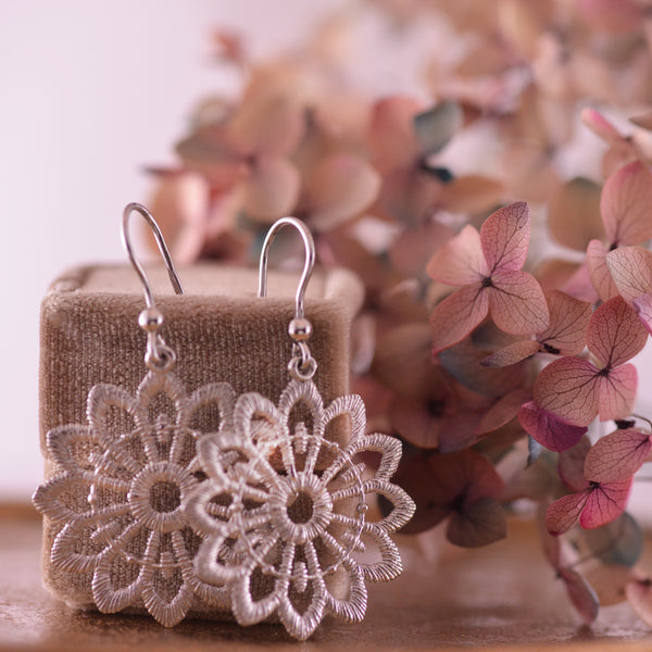 Silver Doiley Earrings