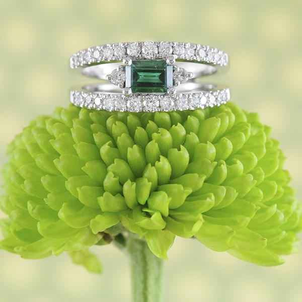 Emerald and Diamond Ring