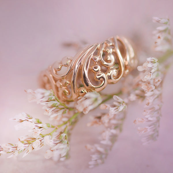 9K Yellow Gold Filigree Ring