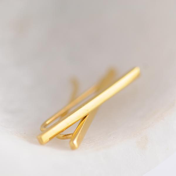 Gold-Plated Bar Earrings