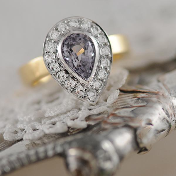 Grey Spinel Dress Ring