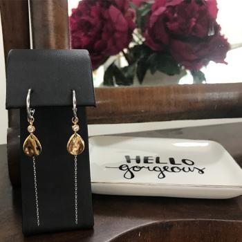 Hoops with layerd charms