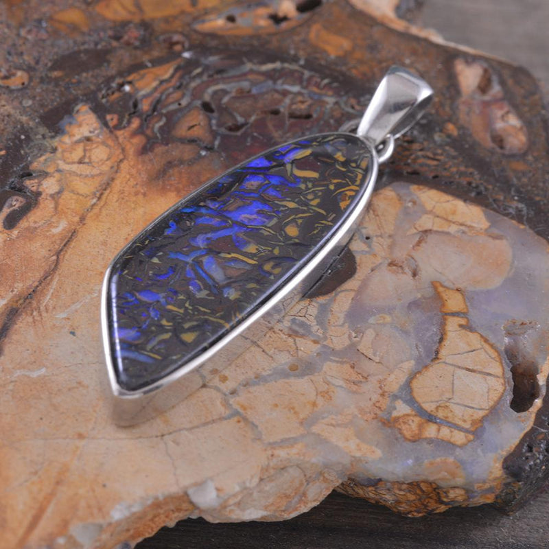 Sterling Silver Boulder Opal Pendant
