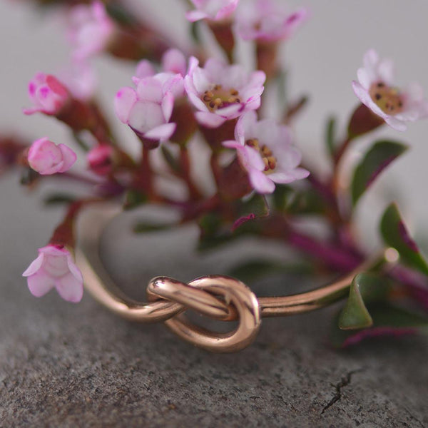 9ct Rose Gold Love Knot Ring