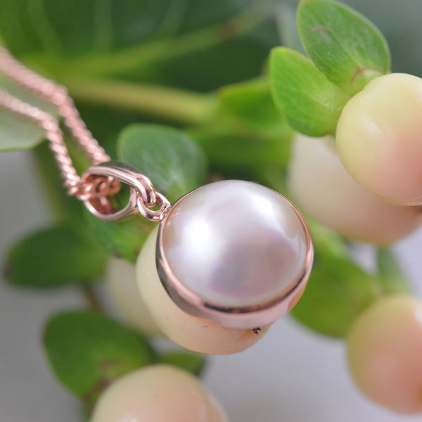 Mabe Pearl 9k Rose Gold Pendant