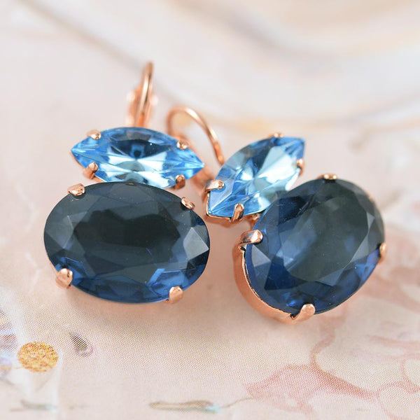 Mariana Electric Blue Crystal Earrings