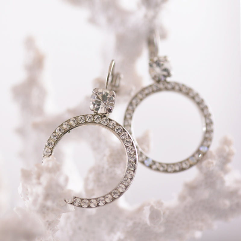 Mariana Africa On a Clear Day Clear Crystal Hoop Earrings