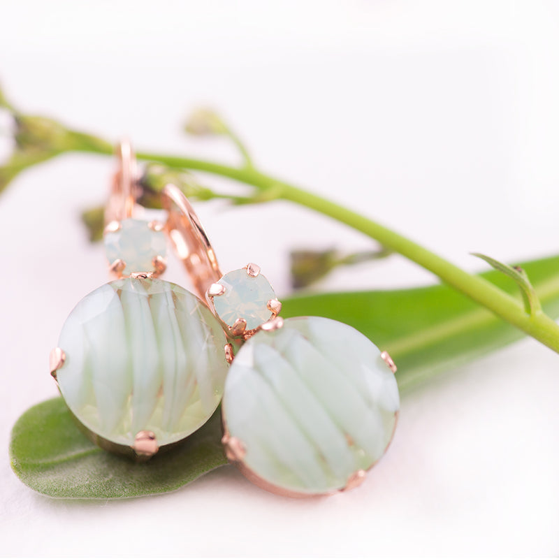 Mariana Pale Green Crystals Helena Earrings
