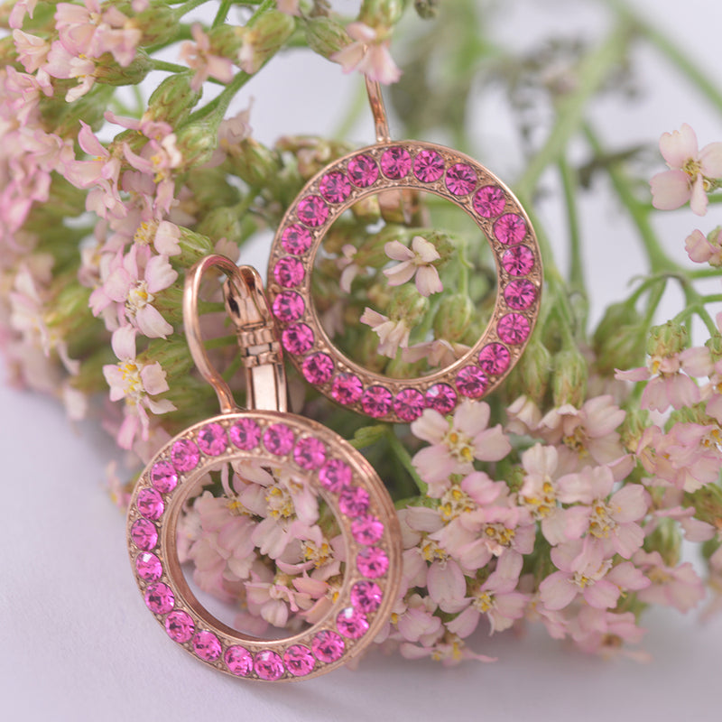 Mariana Rose Crystal Hoop Earrings