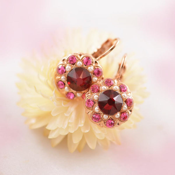 Mariana Roxanne Red Crystal Earrings