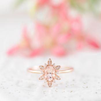 Morganite Star Ring