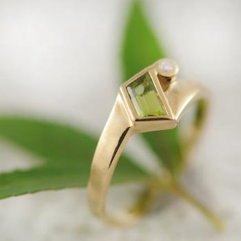 Peridot Modern Ring