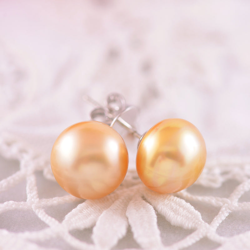 Golden Pearl Studs