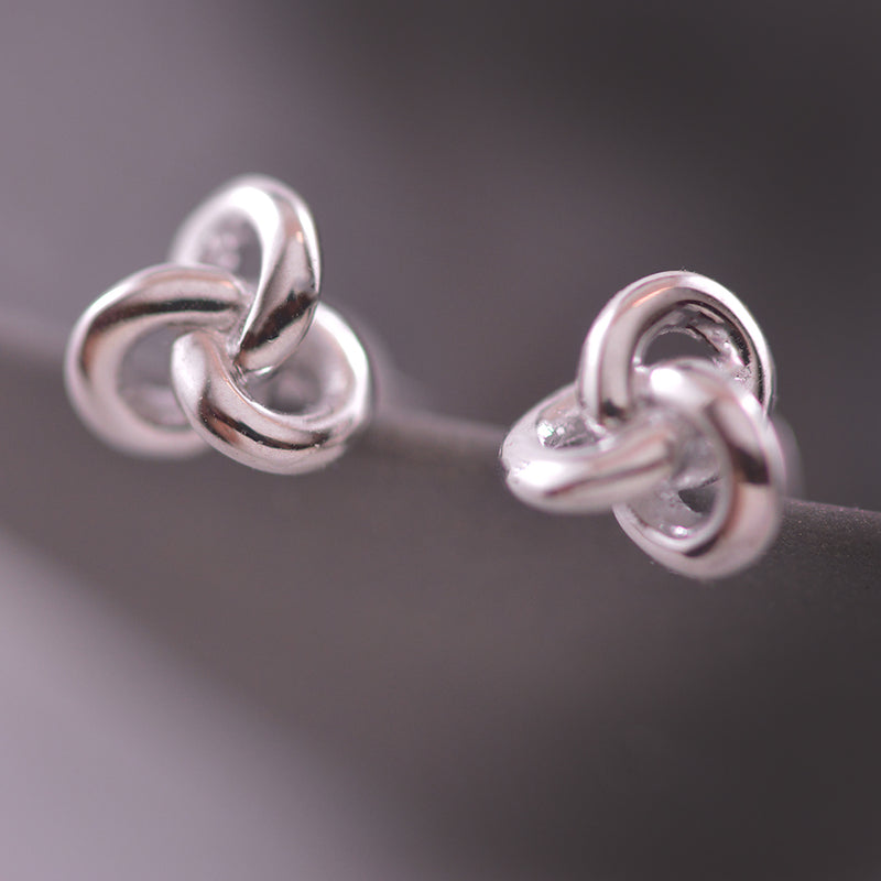 Sterling Silver Knot Style Studs