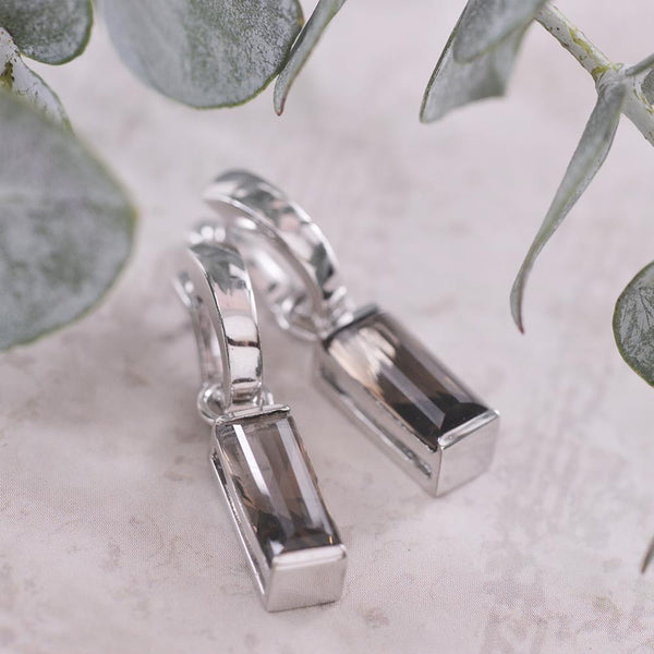 Quartz clearance drop earrings