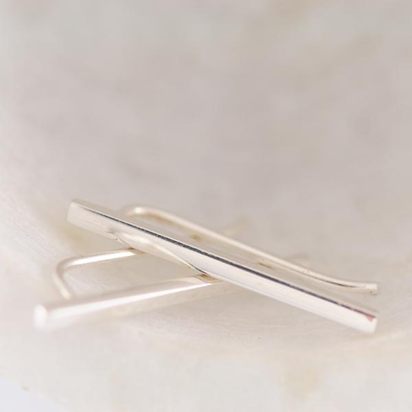 Sterling Silver Bar Earrings