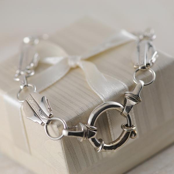 Sterling Silver Fancy Gate Bracelet