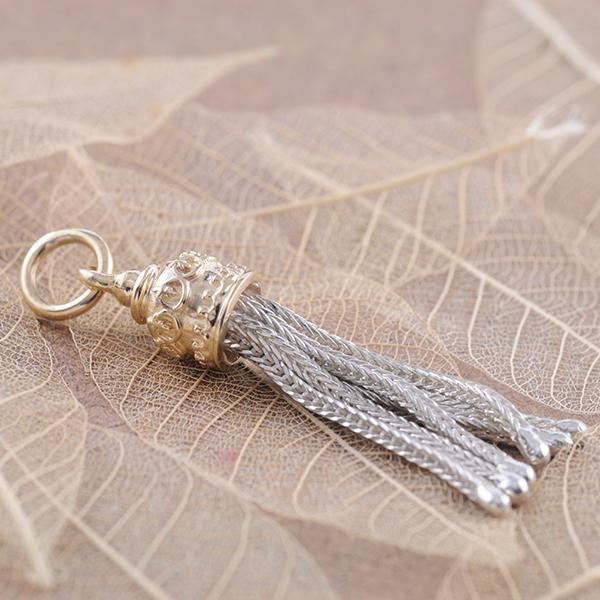 Tassle in 9ct Yellow Gold and Sterling Silver