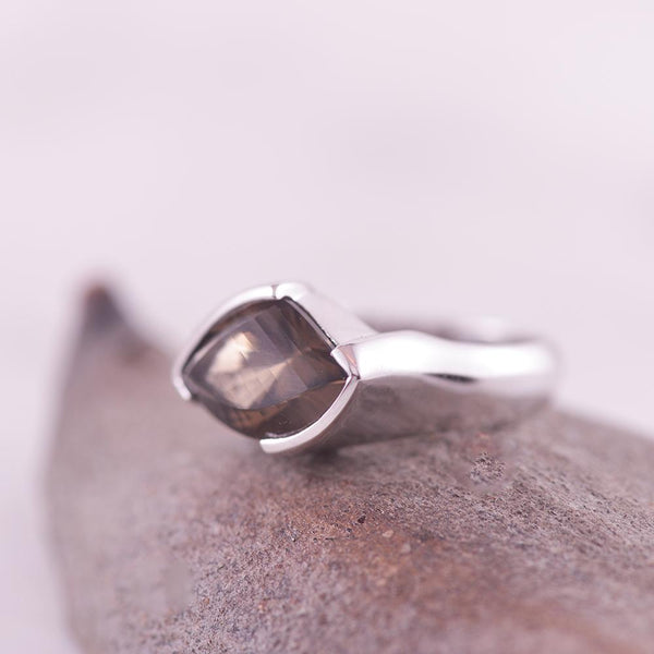 Sterling Silver and Smokey Quartz Ring